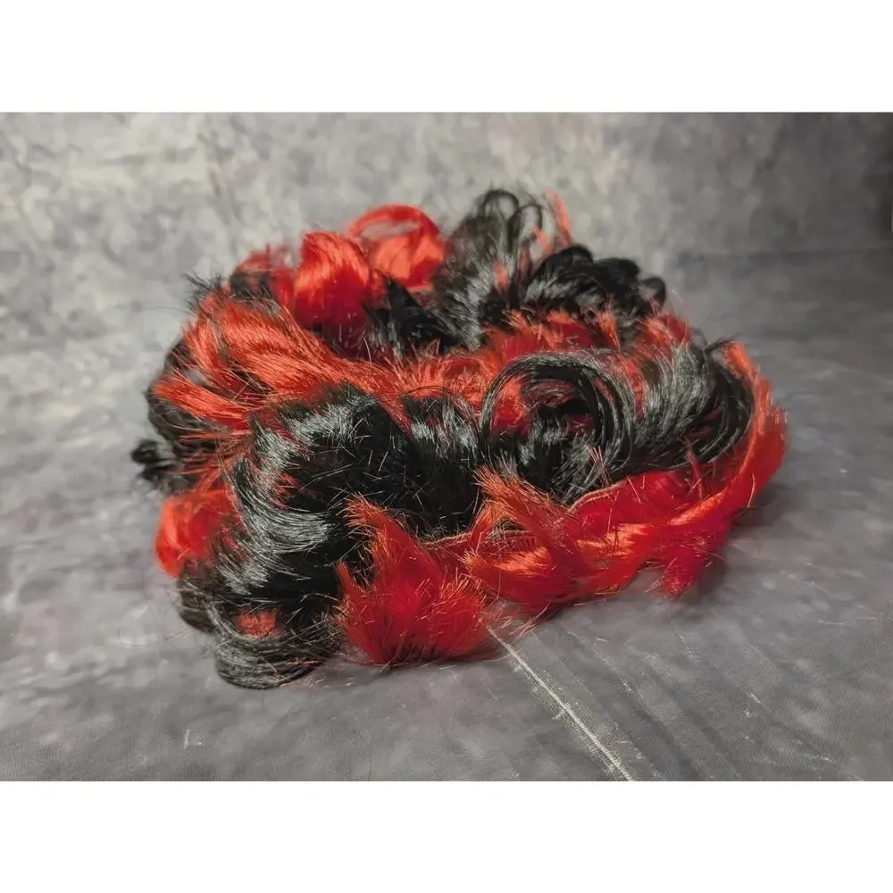 Black & Red Wig Halloween Unisex Costume Accessory Curly